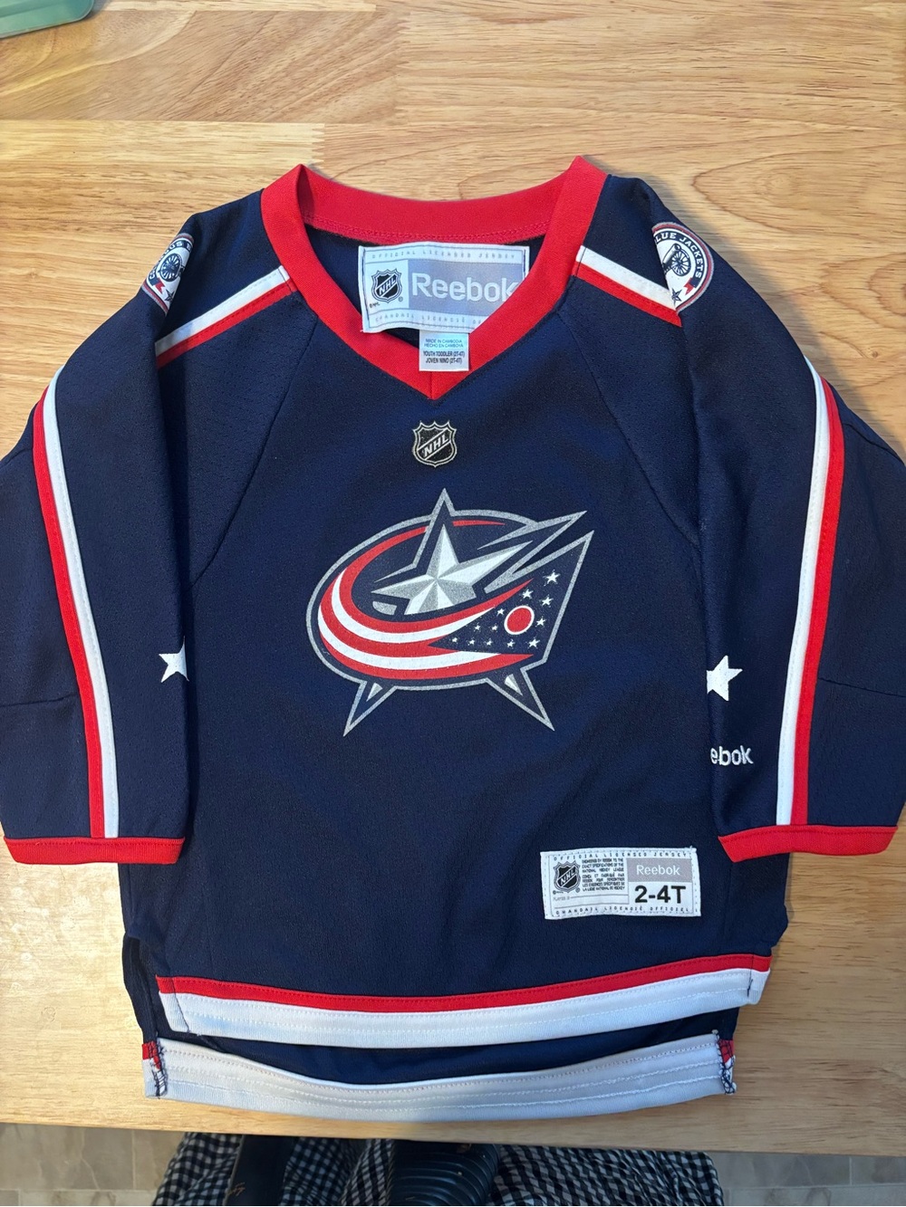 Columbus Blue Jackets toddler jersey CBJ 2-4T